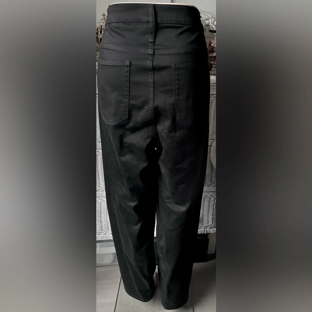 J. Crew 9” Vintage Slim Straight Leg jeans Mid Rise Cotton in Black Plus Size 35